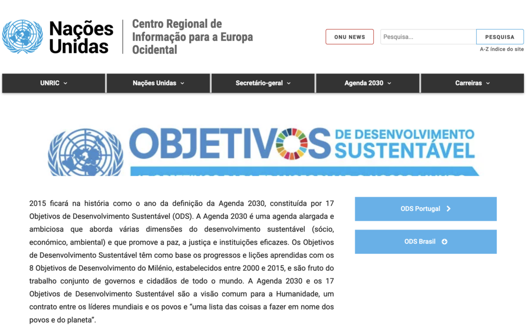 Objetivos de Desenvolvimento Sustentável
